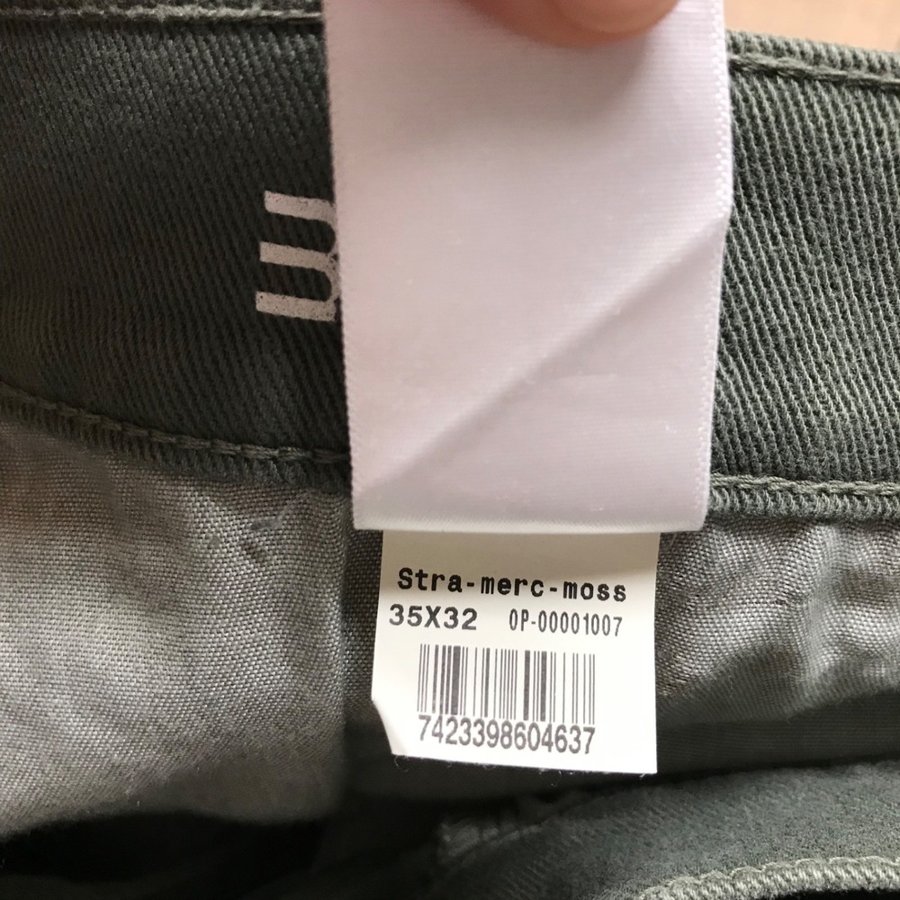 Mott & Bow Jeans Mens Size 35 X 32 Straight Mercer Moss Green Denim Stretch - Picture 7 of 14